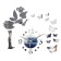 Walls Wall Interior, Children, 3D "Fairy with butterflies", sticker, large, 60 x 60 cm