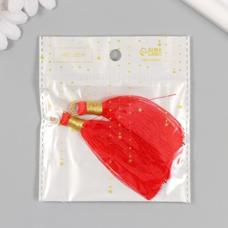 Decor for creativity Textile "Brush. Olivia" Red set 2 pcs 8x1.2 cm-3