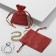 Satin gift bag, 7 × 9 cm, red color