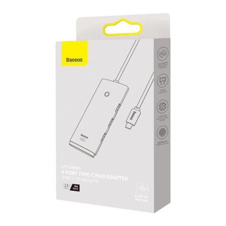 LEAD ANAPTER (HUB) Baseus, Type-C-4xUSB 3.0, 0.25 cm, Black-10