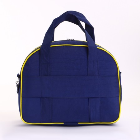 Small suitcase 20 ”, a road bag with a zipper, blue/orange color-10