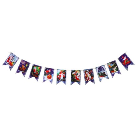Girlyanda-tugs No. 1 of 10 pcs, flag size 12x7.5 cm-2