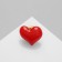 Heart icon, red color in gold
