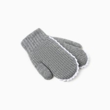 Baby mittens minku, gray color, 18 cm