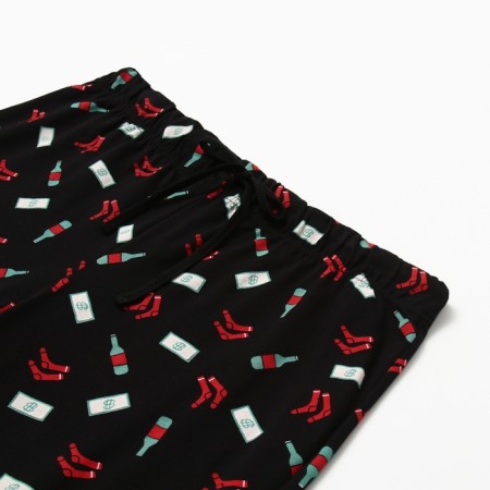 New Year. Pajama men's kaftan Ho Ho Ho, size 56-9