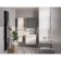 Tumbling under the Aquaton sink Scandil Doors, 70 cm, white gloss color, oak Verona