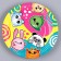 Disposable paper plate "stickers", bright, 18 cm