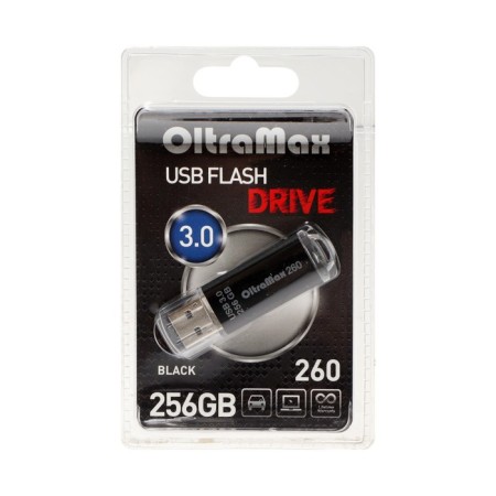 OLTRAMAX 260 flash drive, 256 GB, USB3.0, th he is up to 70 MB/s, PBU up to 20 Mb/s, black