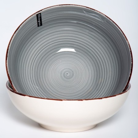 Set of bowls Elrington “Aerial Graduation. Light graphite ", 23 cm, 1.7 l, 6 pcs-4