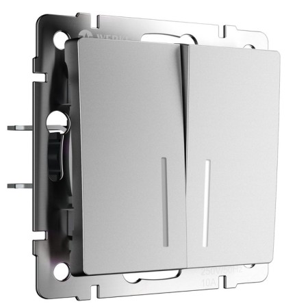 Two -clavy passage circuit breaker with backlight (silver matte) W1122165