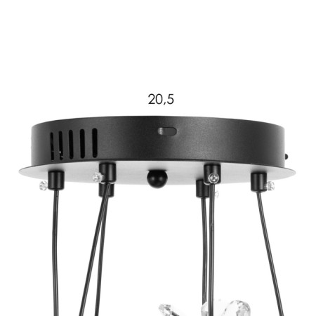 Lamp with PDD "Fiora" LED 140W 3000-6000K Black 49x49x15-115 cm-8