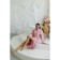 Tainted female bathrobe, size 48, pink color