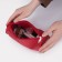 Cosmetic bag with lightning, red color