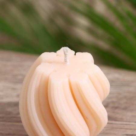 Candle "wavy lines" 5x5x6 cm, soy wax mix-3