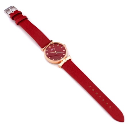 Women's watch, D-3.3 cm, red watches-3