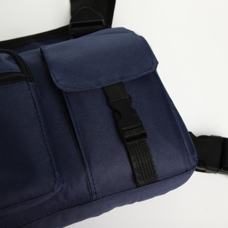 Babberry bag with zipper, 2 external pockets, blue color-12