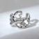 The ring "infinity" of the heart, the color is silver, dimensionless