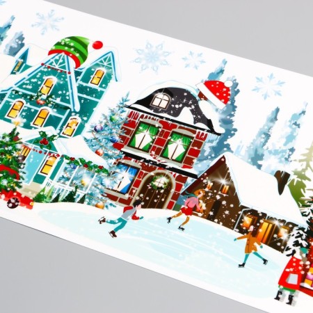 Decorative sticker Room Decor "Fairytale City" (Static) 21x53 cm-1