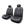 Autoprofi R-1 Sport Plus R-402PF BK, front row, closed seat, polyester, 4 objects, black color black