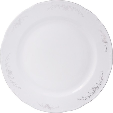 Small Constance dish, decor "Gray ornament, platinum settings" 30 cm