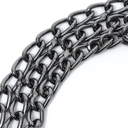 Collar - half -knitwear three -row, 40 cm, wire thickness 2 mm, black-4