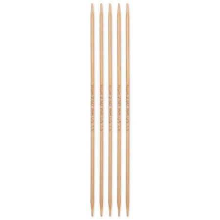 Stock, bamboo, 2.5 mm/15cm knitting needles, 5 pcs-1
