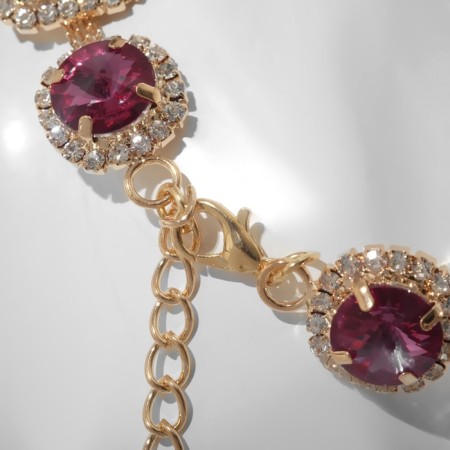 The necklace "Burleske" geometry, colored in gold, 30cm-1