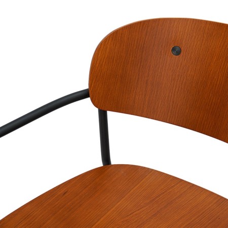 Chair with armrests TorFrid, 550 × 520 × 770 mm, nut color-11