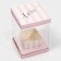 Gift box for flowers with a vase and PVC windows folding, packaging, "With Love", 16 x 23 x 16 cm