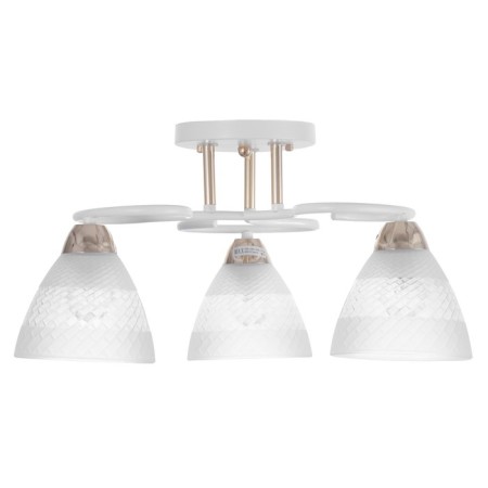 Linda chandelier 3x60W E27 white, gold 47x47x23cm-4