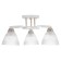 Linda chandelier 3x60W E27 white, gold 47x47x23cm