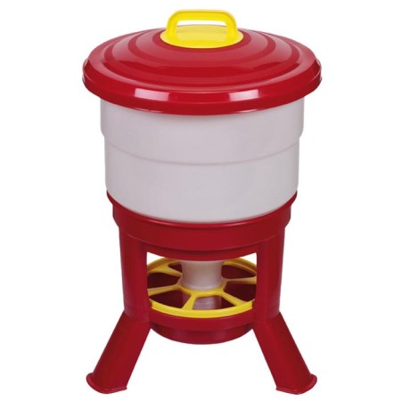 Bunker feeder for poultry for 28 kg, on legs, plastic, imperial