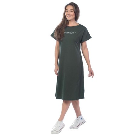Women's dress, size 44, khaki color-1