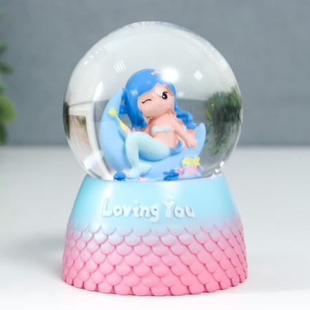 Souvenir Polystone Water Ball Light "Mermaid underwater" MIX 9.5x7x7 cm-2