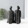 Polystone souvenir "close - far" black set 2 pcs 9x19x19.5 cm
