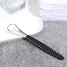 Scraper for cleaning the tongue, black