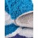 Akvarel soft rug, for a bathroom, 50x80 cm, white blue color