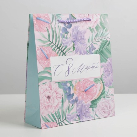 Package Gift Laminated Vertical, packaging, "Delicate holiday", Ml 21 x 25 x 8 cm-2