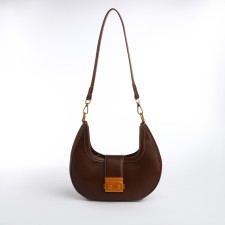 Female bag Textura, small size, brown color