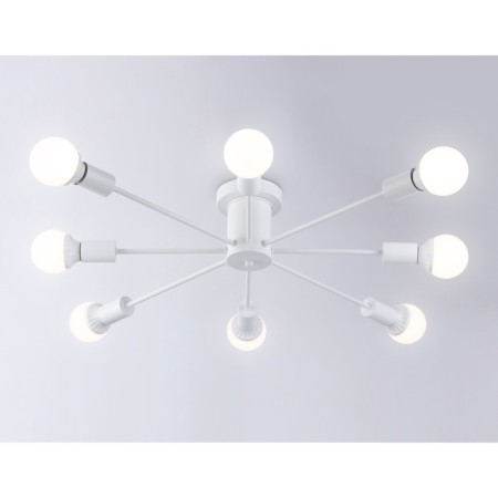 Lamp ceiling in the style of Ambrella Light, Loft, TR80408, 8HE27, white color-3