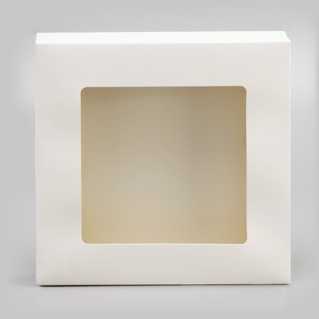Container for removal, with a window, white, 20 x 20 x 4 cm-1