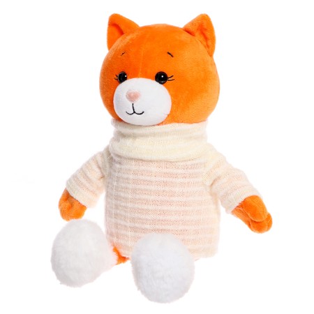 Soft toy "Cat Marta in felt boots and sweater", 25 cm-1