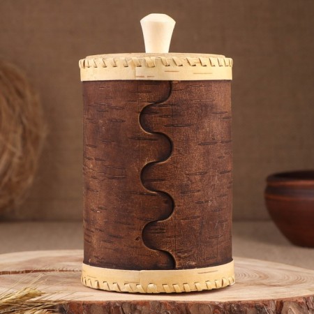TUES "Domestenok. Sugar", 10x10x15 cm, birch bark-1