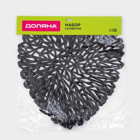 Serving napkins on the table "Loire", 4 pcs, 40 × 38.5 cm, black-4