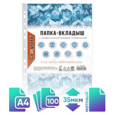 A4, 35 μm, calligrata, matte, vertical, 100 pieces