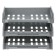 A set of horizontal boots for paper with wide loading "City", 3 pieces, on metal rods, gray
