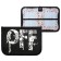 Penal 1 section 130 x 190 mm, Hatber "Off", laminated cardboard, black/white NPN_44046