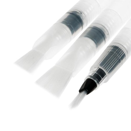 A set of calligraphic brushes nylon, flat, 3 pieces: No. 4, 7, 10, with a tank-3