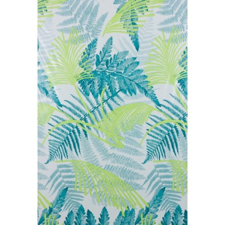 Foliage bathroom curtains, 180x200 cm, PVC, green color-1