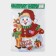 Decorative decoration (suspension) "Snowman and deer" 44x33.5 cm